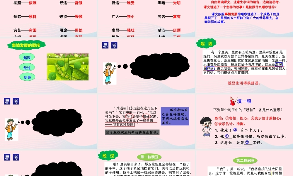 四年级语文上册 第二单元 5 一个豆荚里的五粒豆教学课件 新人教版-新人教版小学四年级上册语文课件