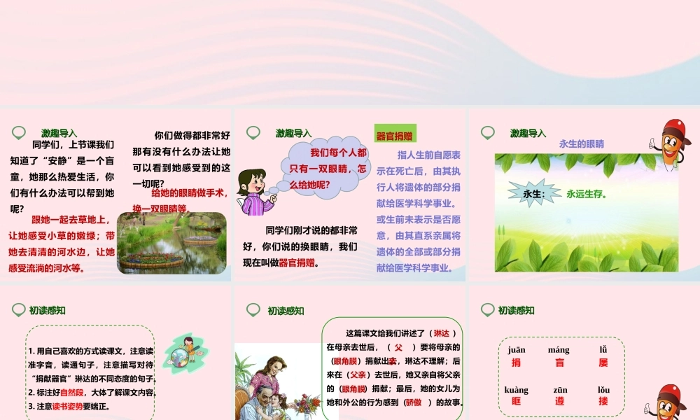 四年级语文下册 第五单元 18 永生的眼睛课件4 新人教版-新人教版小学四年级下册语文课件