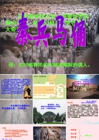 四年级语文上册 第五组 19《秦兵马俑》课堂教学课件3 新人教版-新人教版小学四年级上册语文课件