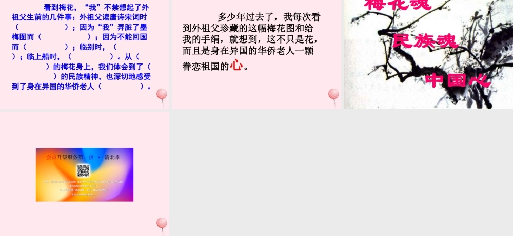 四年级语文上册 第六单元 22《梅花魂》参考课件 鲁教版-鲁教版小学四年级上册语文课件