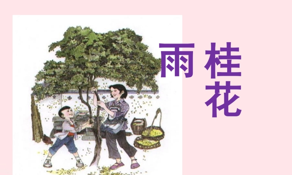 四年级语文上册 第六单元 23《桂花雨》优培课件 鲁教版-鲁教版小学四年级上册语文课件