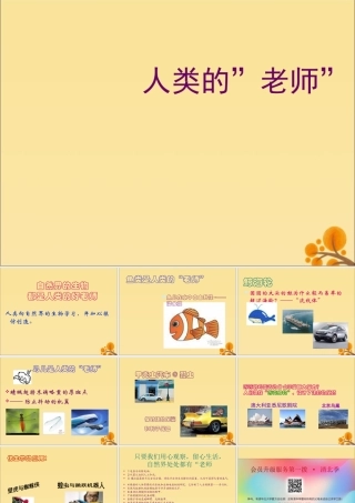 四年级语文上册 第六单元 24 人类的“老师”教学课件 语文S版-语文S版小学四年级上册语文课件