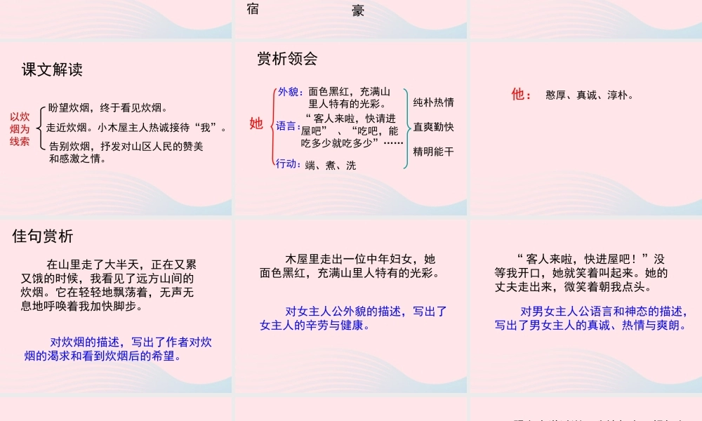 四年级语文上册 第二单元 6《炊烟》教学课件 冀教版-冀教版小学四年级上册语文课件