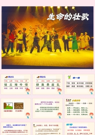 四年级语文下册 第五单元 第17课《生命的壮歌》课件 苏教版