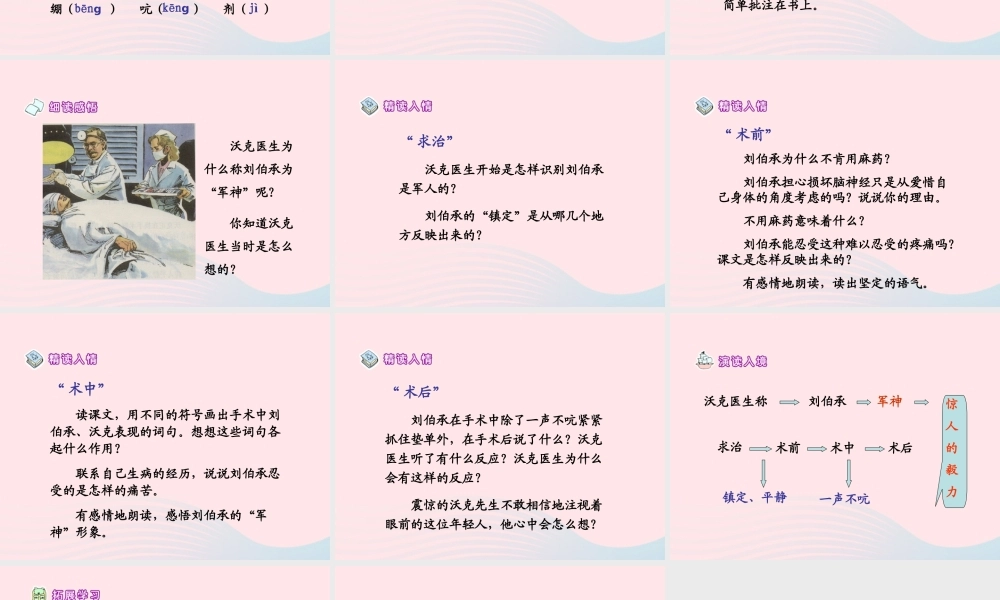 四年级语文上册 第六单元 27《军神》名师推荐课件 冀教版-冀教版小学四年级上册语文课件