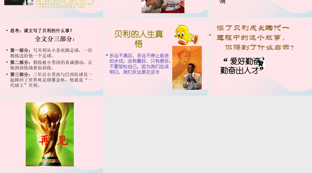 四年级语文上册 第六单元 28《球王贝利》名师课件 冀教版-冀教版小学四年级上册语文课件