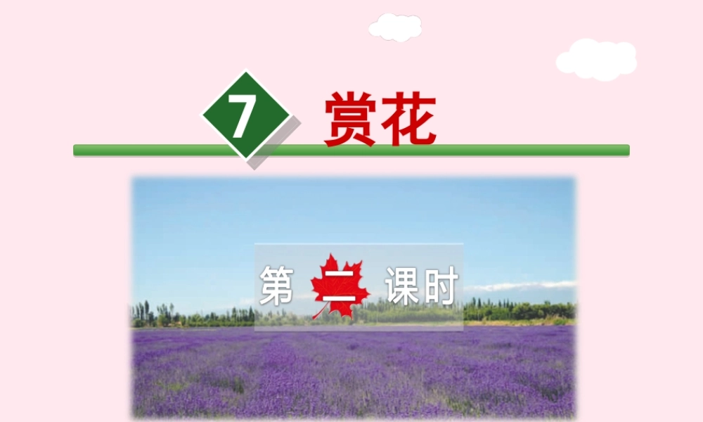 四年级语文上册 第二单元 7《赏花》第2课时课件 冀教版-冀教版小学四年级上册语文课件