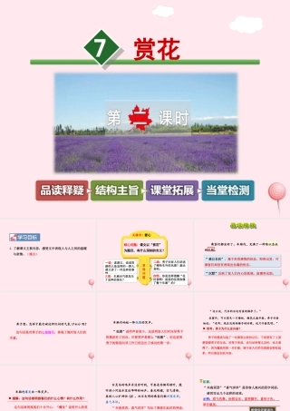 四年级语文上册 第二单元 7《赏花》第2课时课件 冀教版-冀教版小学四年级上册语文课件