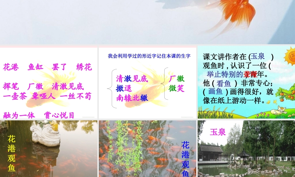 四年级语文下册 第七单元 27 鱼游到了纸上课件 新人教版-新人教版小学四年级下册语文课件