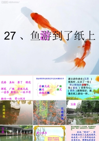 四年级语文下册 第七单元 27 鱼游到了纸上课件 新人教版-新人教版小学四年级下册语文课件
