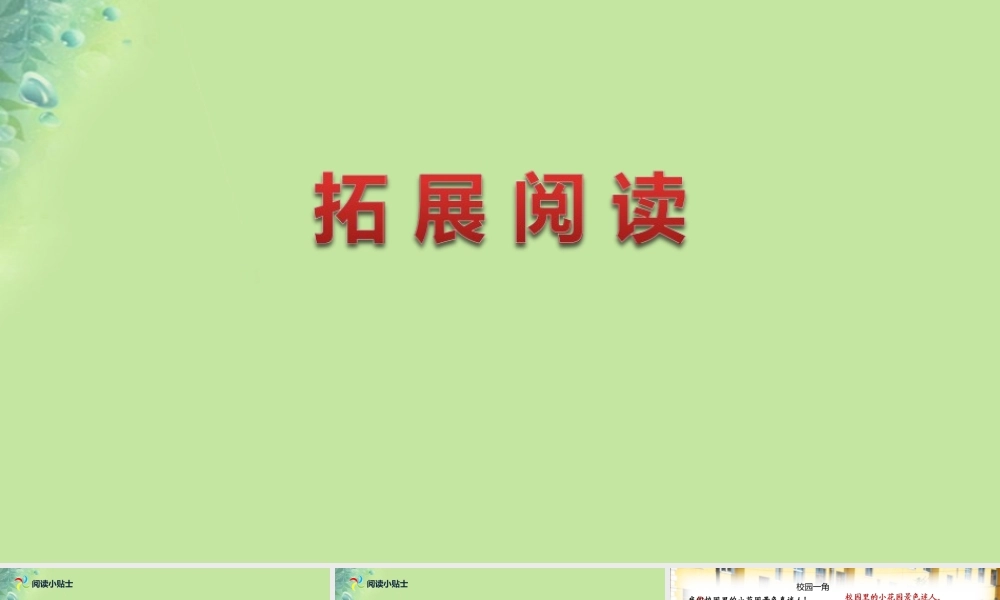 小学》拓展阅读课件 新人教版-新人教版小学三年级上册语文课件