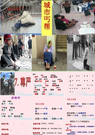 四年级语文上册 第二单元 7《尊严》优培课件 鲁教版-鲁教版小学四年级上册语文课件