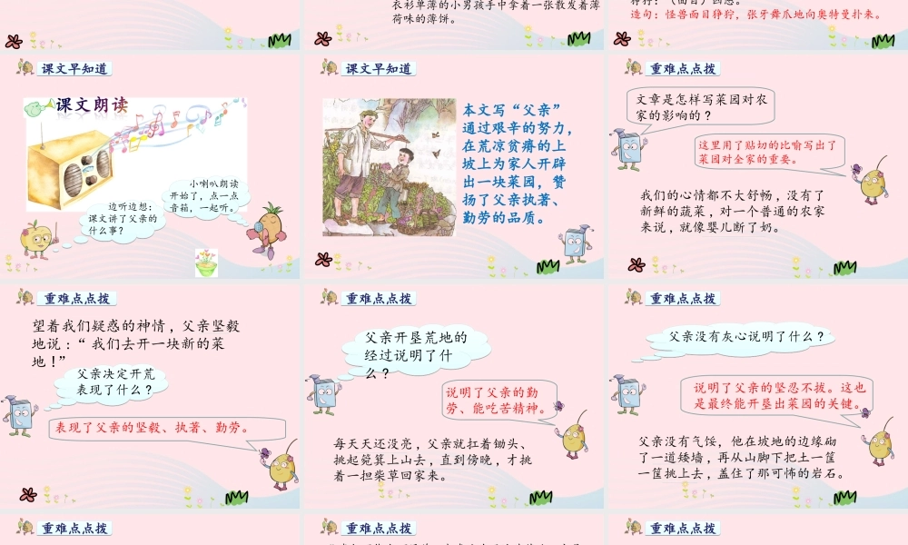 四年级语文下册 第七单元 28 父亲的菜园课件1 新人教版-新人教版小学四年级下册语文课件