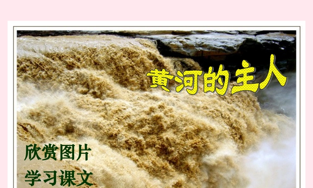 四年级语文下册 第七单元 第23课《黄河的主人》课件 苏教版-苏教版小学四年级下册语文课件