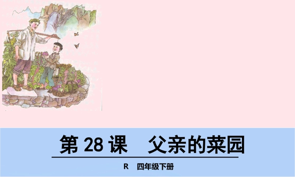 四年级语文下册 第七单元 第28课 父亲的菜园课件 新人教版-新人教版小学四年级下册语文课件