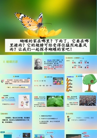 四年级语文上册 第二单元 8 《蝴蝶的家》公开课件 新人教版-新人教版小学四年级上册语文课件