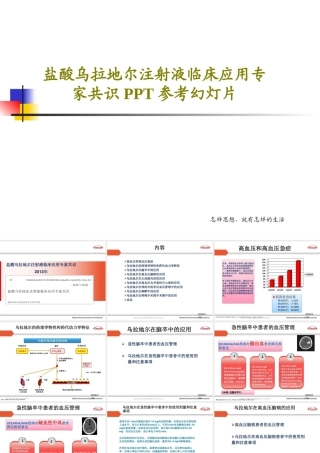盐酸乌拉地尔注射液临床应用专家共识课件