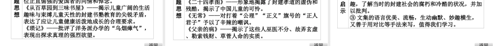 中考名著阅读--第5部    朝花夕拾