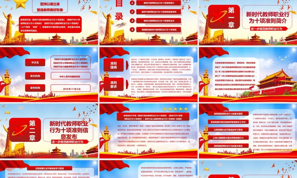 新时代教师职业行为十项准则