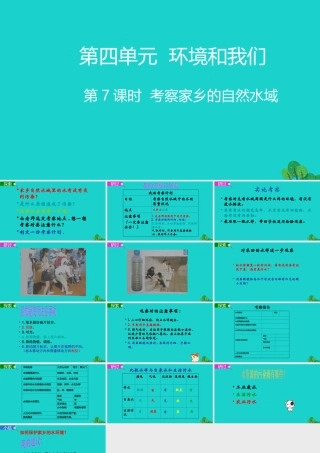 春六年级科学下册 第四单元 环境和我们 7考察家乡的自然水域教学课件 教科版-教科版小学六年级下册自然科学课件