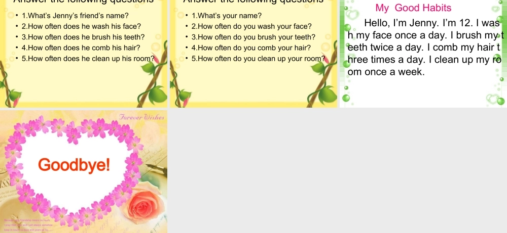 春五年级英语下册 Unit 6《Good Habits》课件1 广东版开心-广东版小学五年级下册英语课件