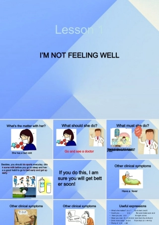 春六年级英语下册 Lesson 1《I’m not feeling well》课件1 科普版-人教版小学六年级下册英语课件