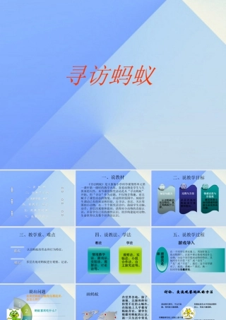 秋三年级科学上册 4.1《寻访蚂蚁》课件1 大象版-大象版小学三年级上册自然科学课件