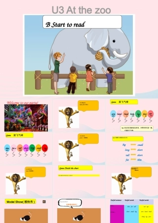 春三年级英语下册 Unit 3 At zhe zoo Part B Start to read教学课件 人教PEP-人教PEP小学三年级下册英语课件