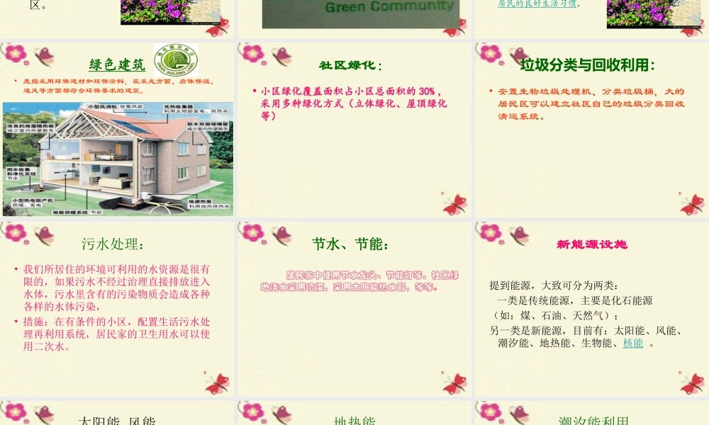 春六年级科学下册 2.1《我们心目中的绿色社区》课件4 大象版-大象版小学六年级下册自然科学课件