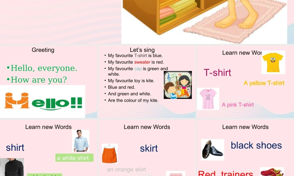 春三年级英语下册 Unit 3 Clothes课件1 剑桥版-人教版小学三年级下册英语课件