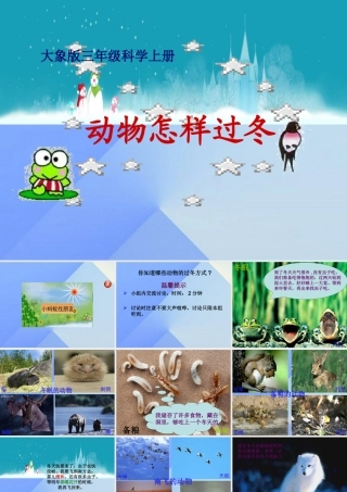 秋三年级科学上册 4.2《动物怎样过冬》课件2 大象版-大象版小学三年级上册自然科学课件