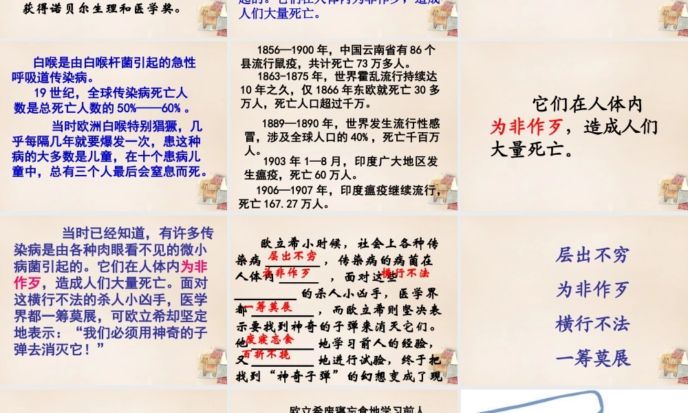 春五年级语文下册 4《找到“神奇子弹”的人》课件1 沪教版-沪教版小学五年级下册语文课件