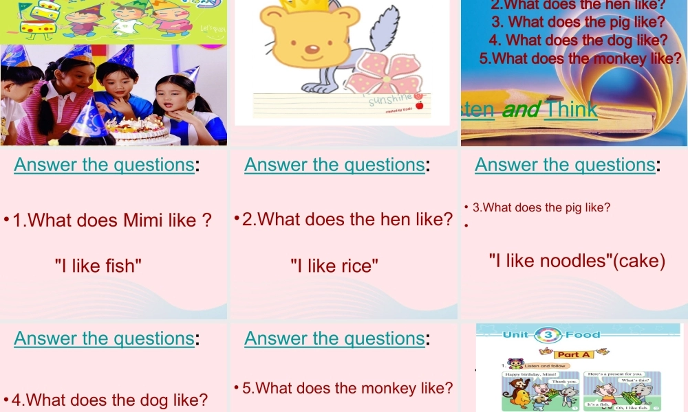 春三年级英语下册 Unit 3 Food A课件 闽教版（三起）-闽教版小学三年级下册英语课件