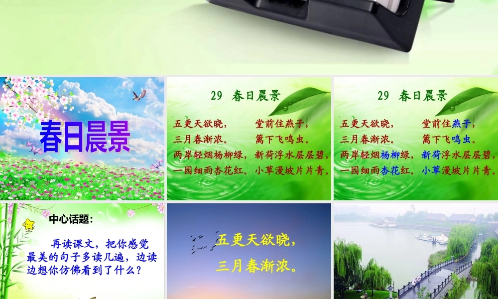 春二年级语文下册 第八单元 第29课《春日晨景》课件 冀教版-冀教版小学二年级下册语文课件