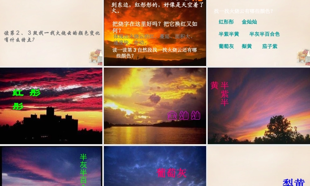 春五年级语文下册 6《火烧云》课件4 沪教版-沪教版小学五年级下册语文课件