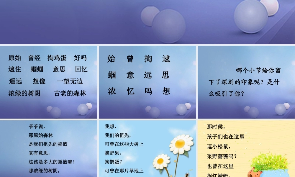 春二年级语文下册 第二单元 第4课《祖先的摇篮》教学课件1 冀教版-冀教版小学二年级下册语文课件