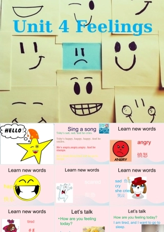 春三年级英语下册 Unit 4 Feelings课件1 剑桥版-人教版小学三年级下册英语课件