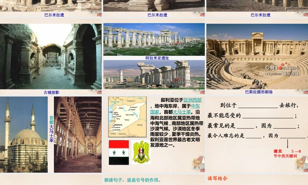 春五年级语文下册 9《叙利亚的卖水人》课件2 沪教版-沪教版小学五年级下册语文课件