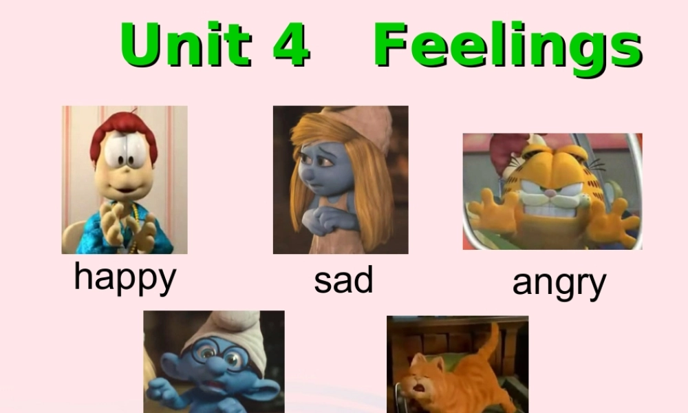 春三年级英语下册 Unit 4 Feelings课件3 剑桥版-人教版小学三年级下册英语课件