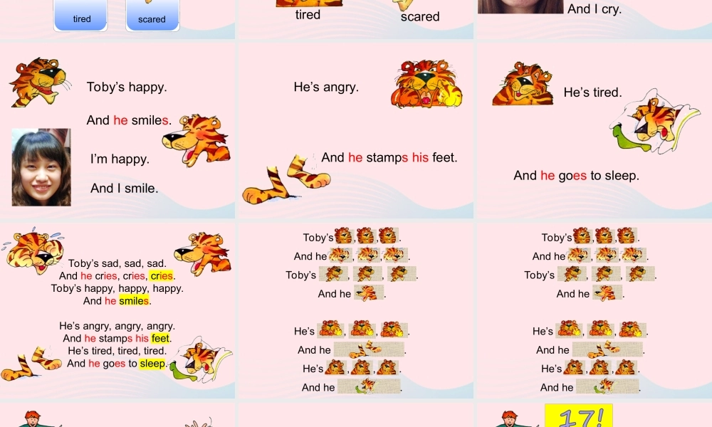 春三年级英语下册 Unit 4 Feelings课件3 剑桥版-人教版小学三年级下册英语课件