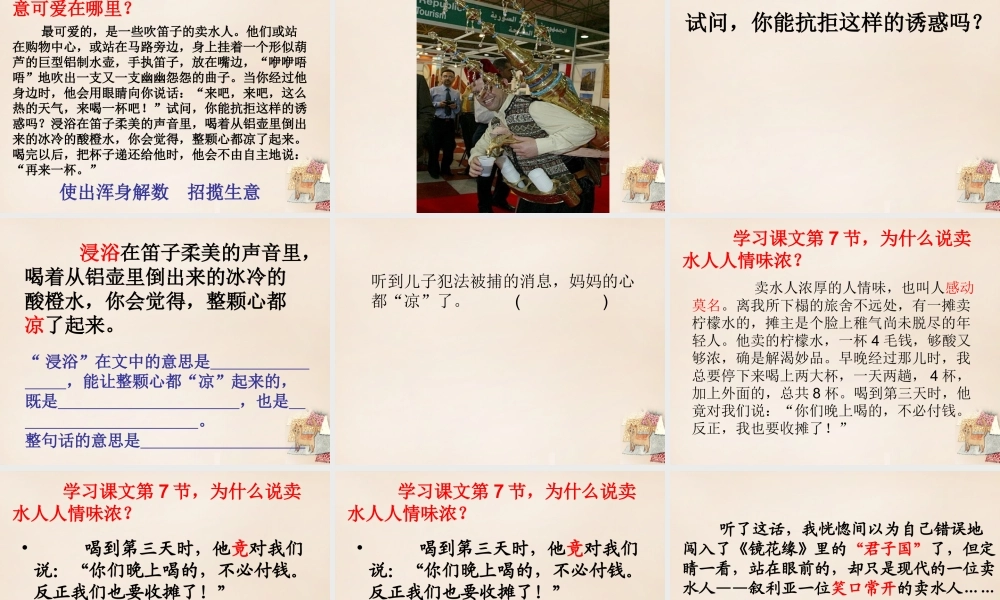 春五年级语文下册 9《叙利亚的卖水人》课件5 沪教版-沪教版小学五年级下册语文课件