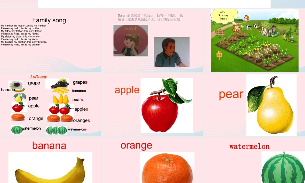 春三年级英语下册 Unit 5 Do you like pears Part B Let’s talk教学课件 人教PEP-人教PEP小学三年级下册英语课件