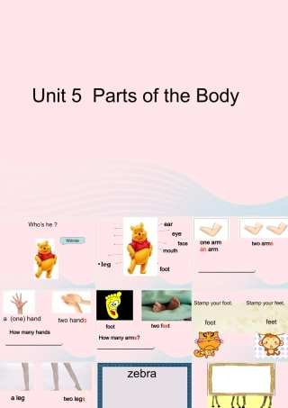 春三年级英语下册 Unit 5 Parts of the body课件2 闽教版（三起）-闽教版小学三年级下册英语课件