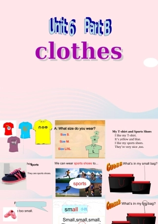 春三年级英语下册 Unit 6 Clothes（1）B课件2 闽教版（三起）-闽教版小学三年级下册英语课件
