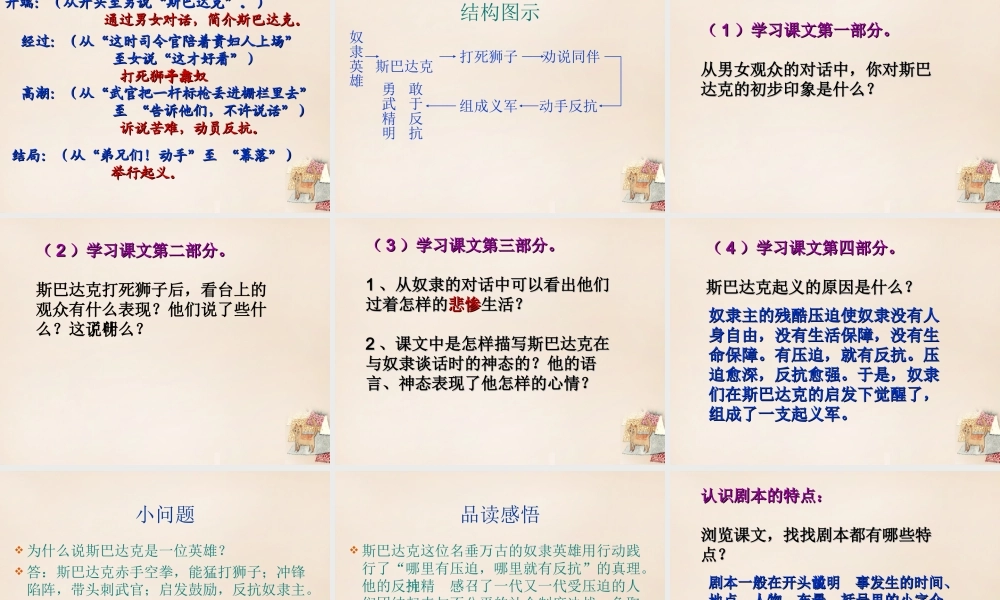 春五年级语文下册 32《奴隶英雄》课件2 沪教版-沪教版小学五年级下册语文课件