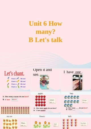 春三年级英语下册 Unit 6 How many Part B Let's talk教学课件 人教PEP-人教PEP小学三年级下册英语课件
