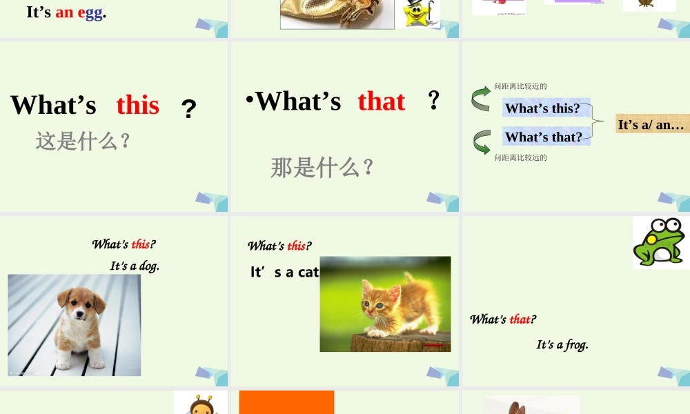 秋三年级英语上册 Lesson 8 What’s this课件2 科普版-人教版小学三年级上册英语课件