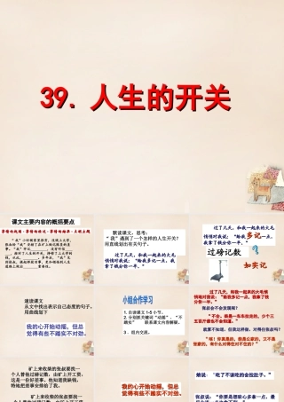 春五年级语文下册 39《人生的开关》课件1 沪教版-沪教版小学五年级下册语文课件