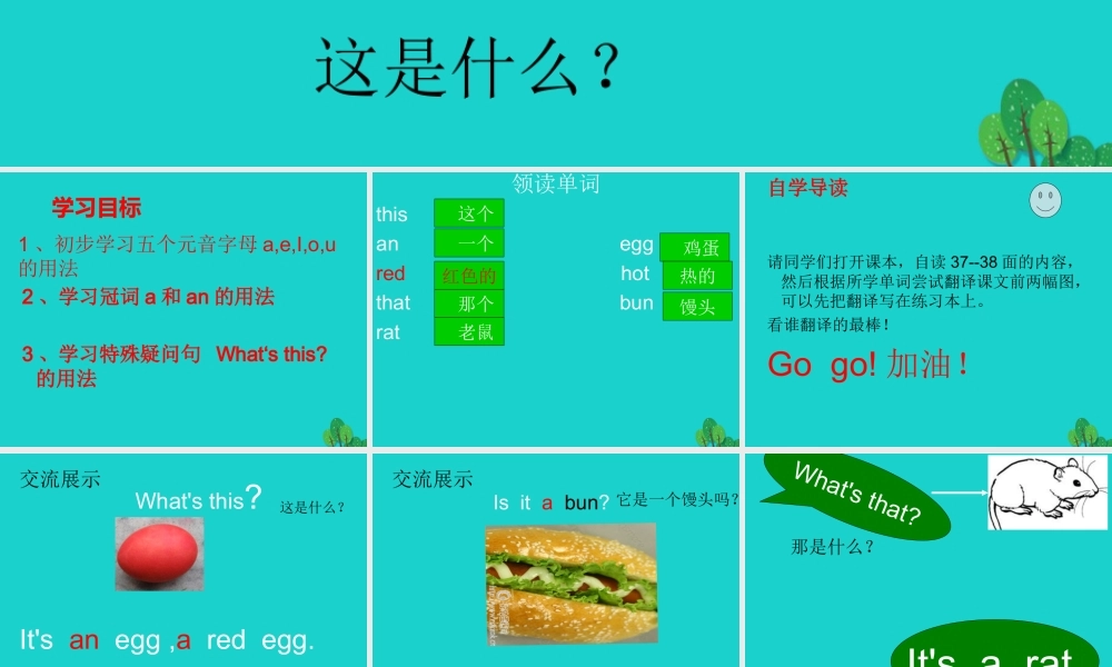 秋三年级英语上册 Lesson 8 What’s this课件5 科普版-人教版小学三年级上册英语课件