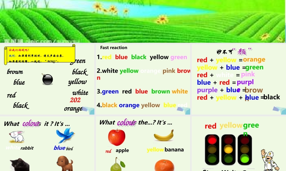 秋三年级英语上册 Lesson 9 What colour is the cap课件1 科普版-人教版小学三年级上册英语课件